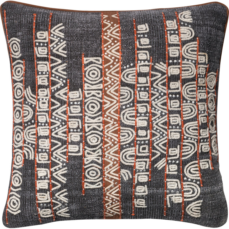 Overbay Embroidered Reversible Throw Pillow