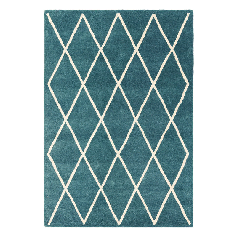 Reina Geometric Wool Hand Woven Area Rug, Rectangle 200 x 290cm