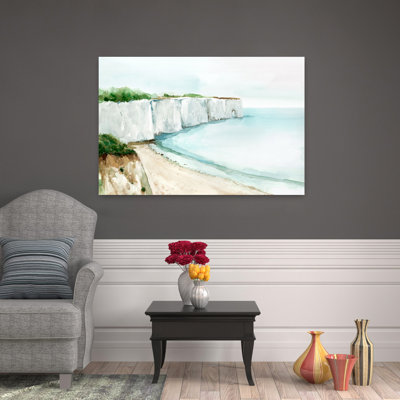 A Cliff By The Sea Ethereal Serene Tranquil Coastal Art