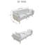 Canapé d'appoint rembourré avec poches latérales Modern Teddy-1191964630