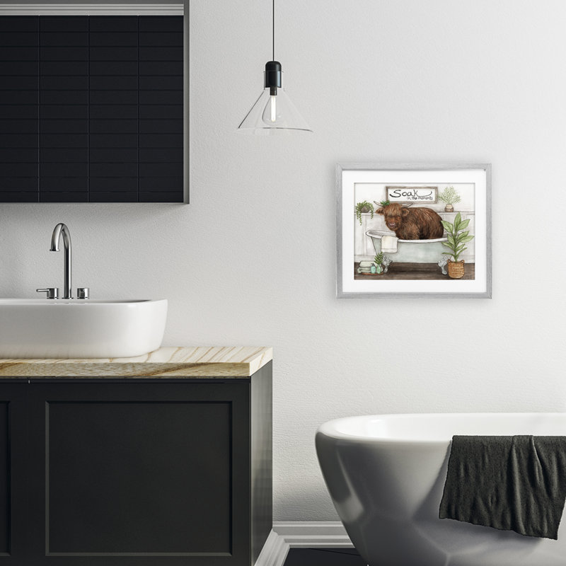 Soak In Moments, impression sous verre encadrée par Melinda Hipsher, Cadre de ferme gris, H 13 po x l 16 po