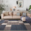 Tapis bleu touffeté à motif géométrique Allyne-1282471294