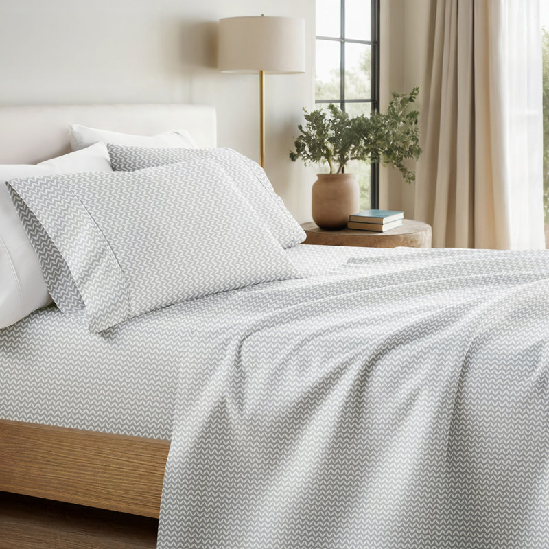 Ensemble de draps Simply Soft, Gris, Ensemble de draps pour grand lit + un drap-housse 