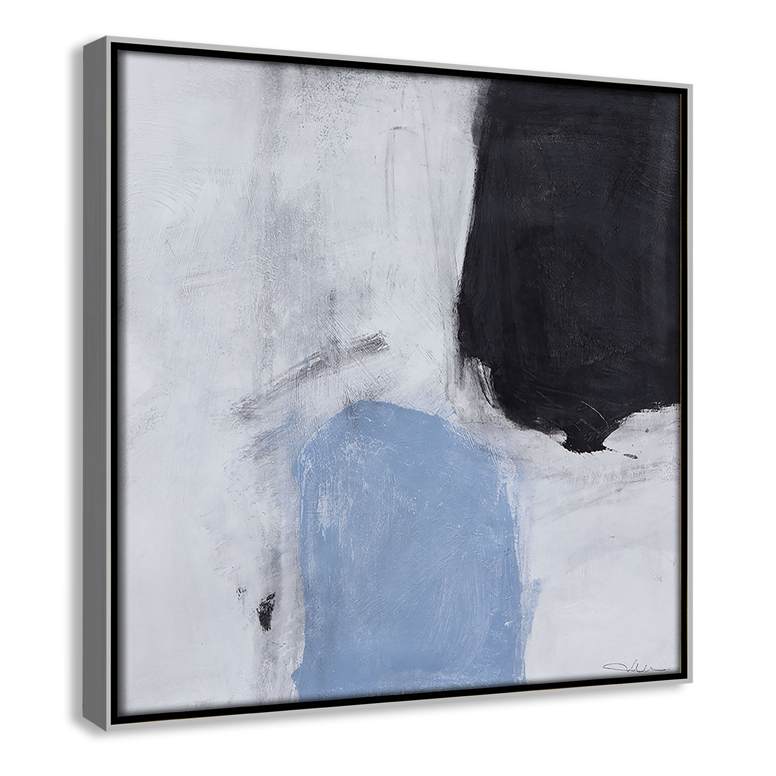From Powder Blue to Onyx Print, 13.5" H x 13.5" W, Silver