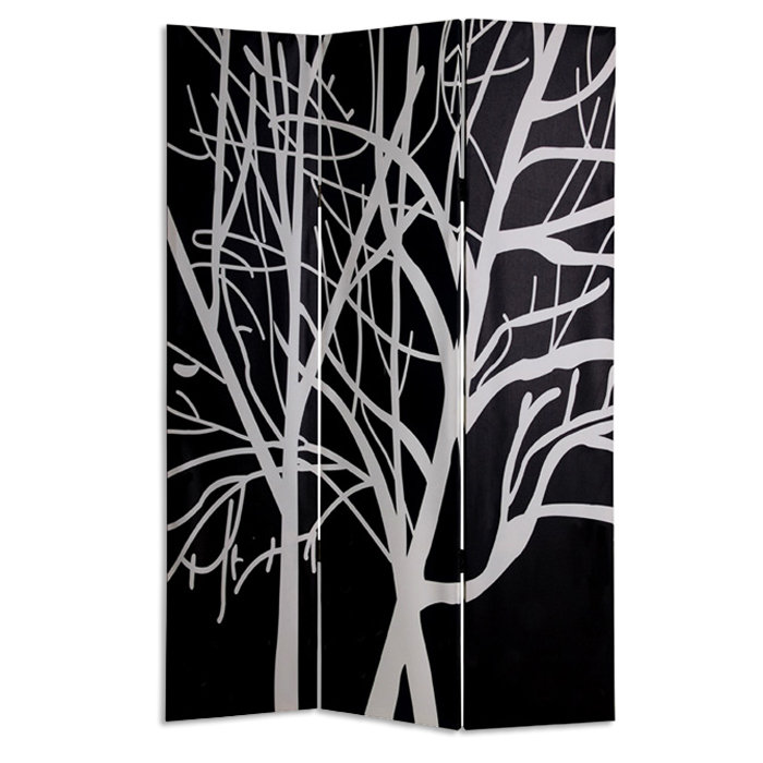 Rogelio 1'' W x 72'' H 3 - Panel Solid Wood Folding Room Divider