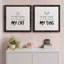 Bring My Cat - Ensemble de 2 encadrements d'art textuel sur toile-560793185-560793192