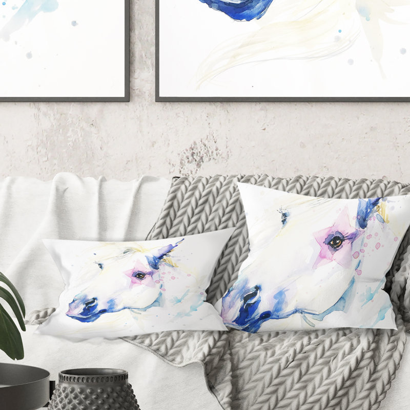 Oreiller d’illustration équine avec coussin décoratif animal