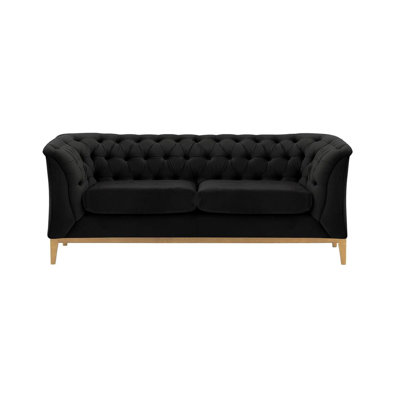 Chesterfield Modern 2 Seater Sofa Wood