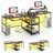 Wrought Studio 94.5" Long Office Desk 2-person Reversible Computer Desk With Led Lights-1493501497