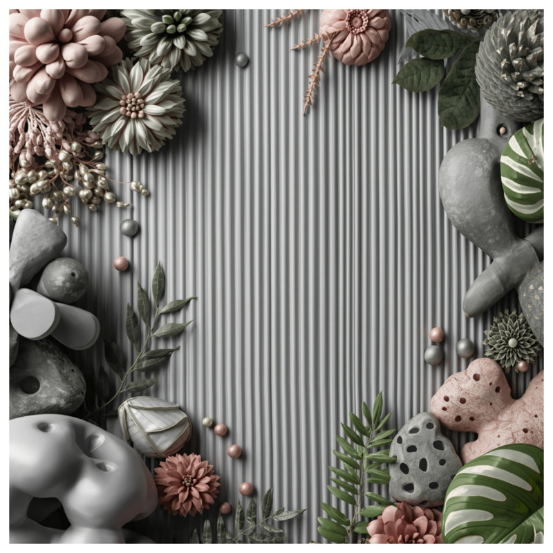 Botanical Arrangement Gray Background Blankets, 50in W x 60in H