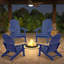 Chaise Adirondack réglable avec porte-gobelet, chaise toutes saisons pour terrasse (bleu)