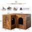 Enceinte de litière en bois manufacturé Fayiz-368762358