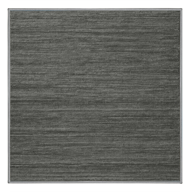 Machine Washable Solid Gray Area Rug, Square 5'