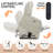  Triple Motor Lay Flat Power Lift Recliner Chair for Elderly with Adjustable Headrest, 400lbs Electirc Lift Chair for Living Room, Lumbar Pillow, Extended Footrest, Cream White-1049234986