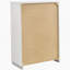 Commode de chambre blanche à 5 tiroirs ultrabrillante