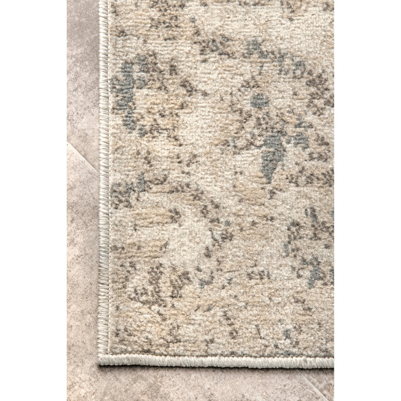 Tapis beige délavé Simpson, Rectangle 5 pi x 8 pi