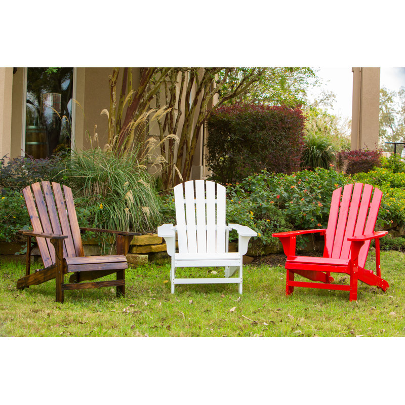 Chaise Adirondack en bois massif Swynford, Carbonisé, H 35,8 po x l 27,8 po x P 34,4 po