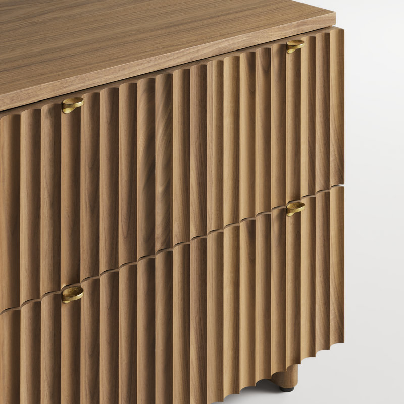 Murmur 23'' W Solid Wood Nightstand, Walnut