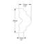 Rail de chaise flexible en polyuréthane flexible apprêté H 1 po x l 78 po x P 1/2 po