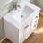 30" Free Standing White Modern Single Bathroom Vanity With Ceramic Sink