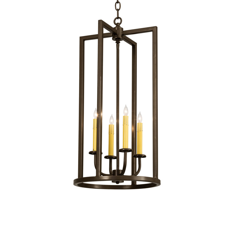 Luminaire suspendu carré / rectangulaire unique à 4 lumières Porte Tournante