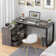 Fort Myers Reversible Multi-Functional Desk with Storage Drawers and Open Shelving