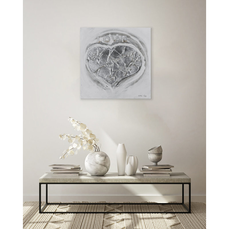 White Expression Hand Painted Acrylic Painting