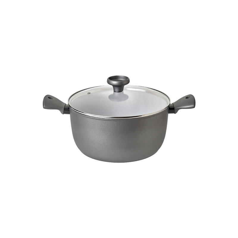 Earthpan Recycled induction Dishwasher Safe Stock Pot with Toughened Glass Lid -28cm / 7.5 Litre