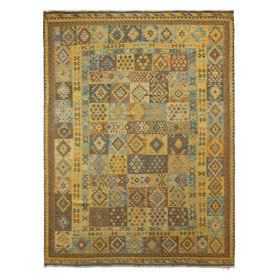 Checkered Lemon Kilim 9'11" x 13'3"