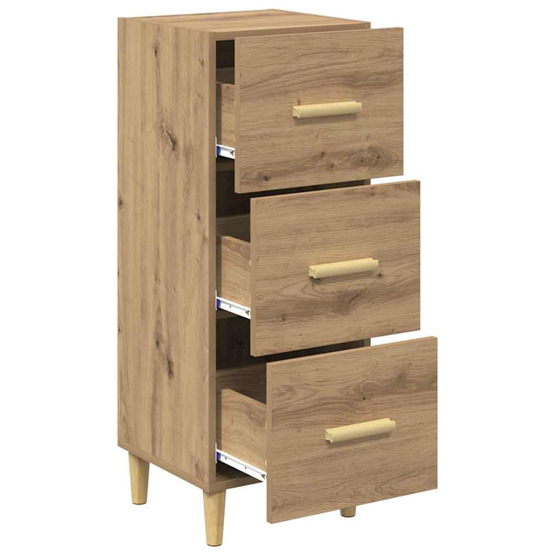 Sideboard Engineered Wood Side Cabinet Home Organiser, Artisan Oak