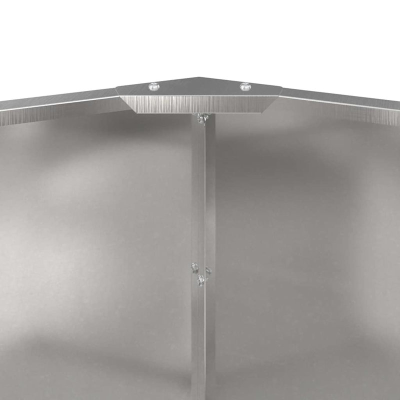 Planter Box, Silver, 50cm H x 120cm W x 120cm D