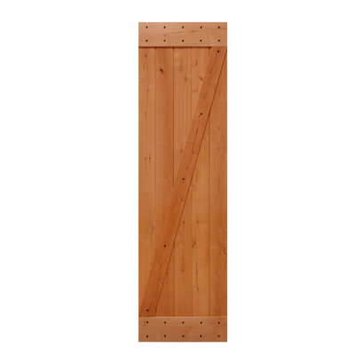 84'' Solid Wood Paneled Unfinished without Installation Hardware Kit Barn Door