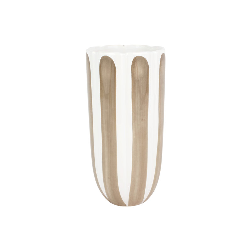 Cache-pot moyen Viva Garden, H 10,5 po x l 5,25 po x P 5,25 po, Brun clair / beige