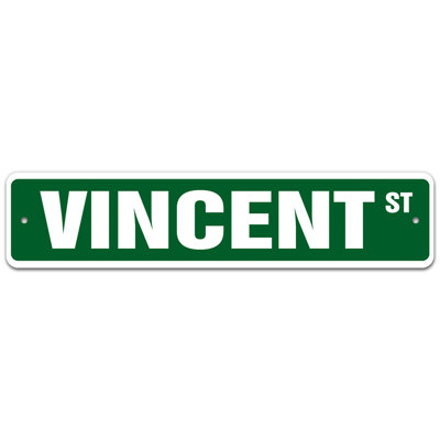 Plaque de rue en aluminium VINCENT
