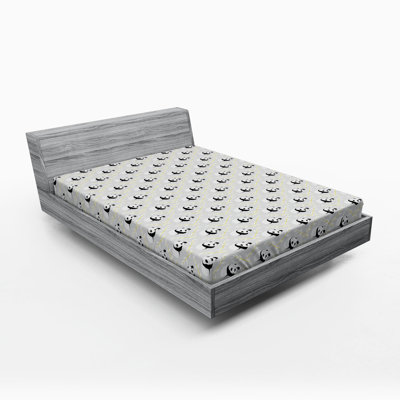 Panda Microfiber Animal Print Fitted Sheet