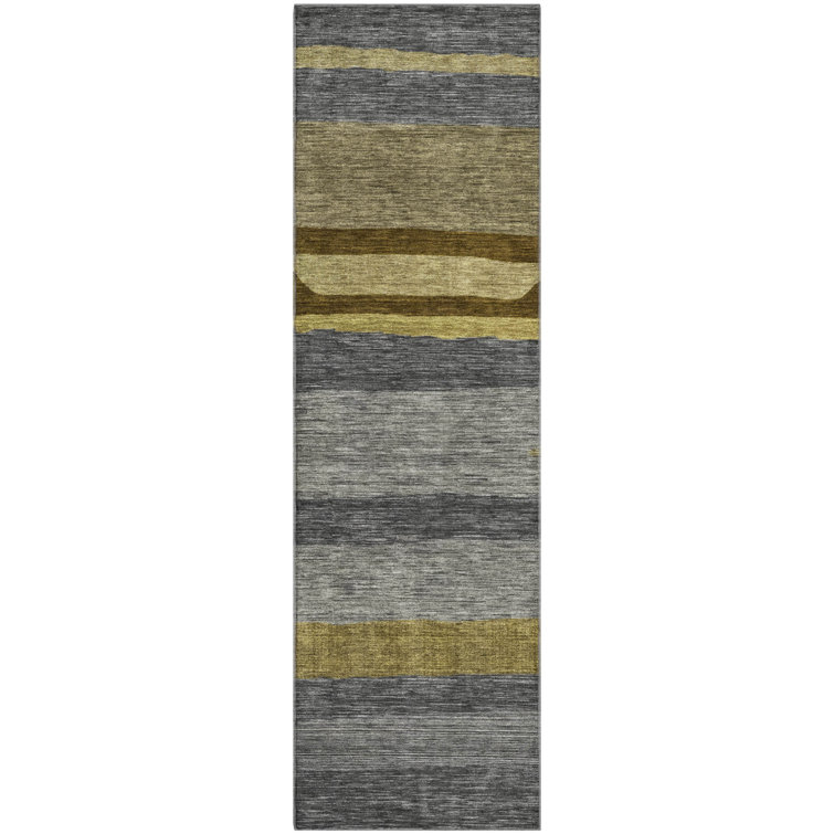 Premium Machine Washable Lubbers AMF1736 Stripe Rug