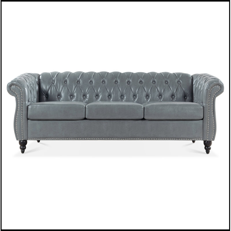 Rolled Arm Chesterfield 3 Seater Sofa