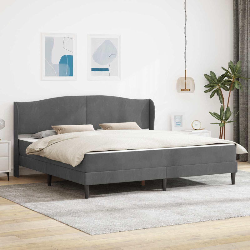 Bed, Dark Grey, Super King (6')