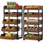 Étagère de rangement à 5 niveaux 46,06 po de style rustique brun pour garde-manger, cuisine et salon