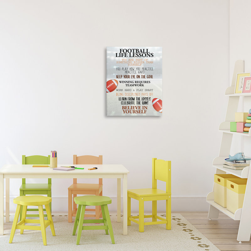 Football Football Lessons, conception de Kim Allen, H 20 po x l 16 po