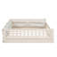 Lit plateforme tapissier en bois pleine grandeur avec garde-corps et coussin-1864005163