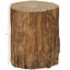Tabouret de souche d'arbre, table d'appoint décorative avec plateau de table rond, table de bout en béton avec finition grain de bois pour l'intérieur et l'extérieur