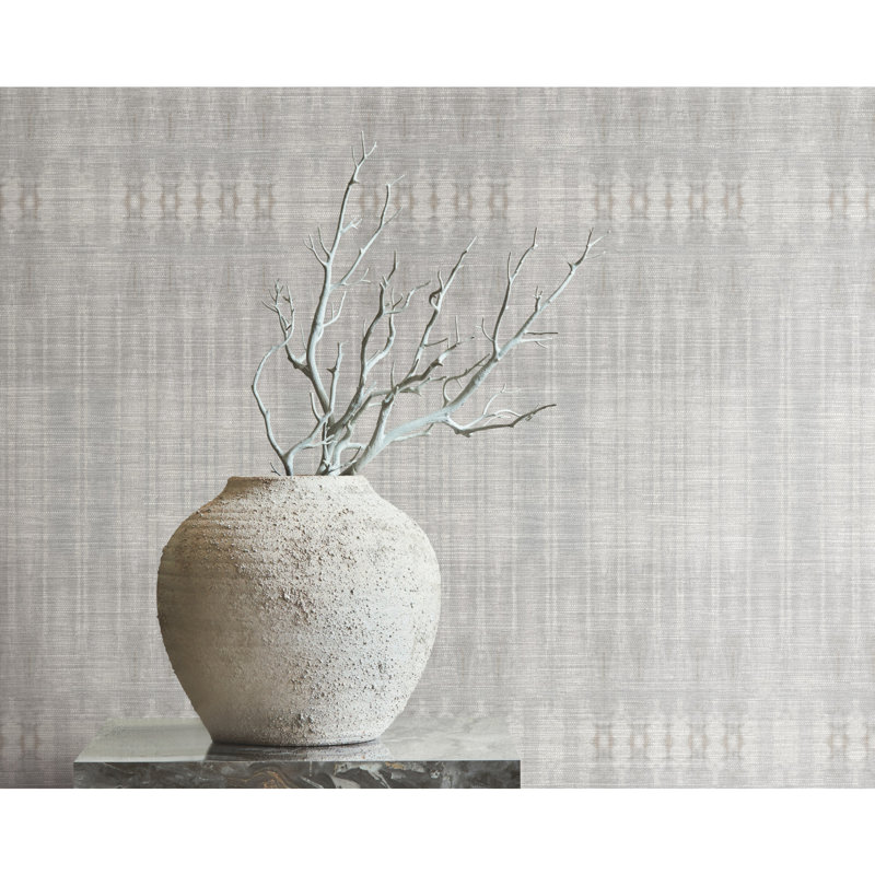 Geometric Grass Cloth Wallpaper, Natural