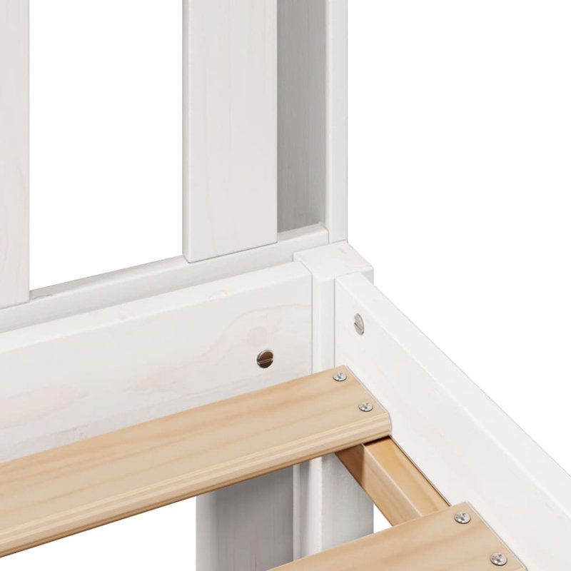 29-15 Solid Wood Bed, 135 x 190 cm, White