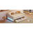 Twin Xl Linen Upholstered Daybed In Beige With Led Lighting, 2 Storage Drawers, And Functional Design Upholstery, Belt, Slats For Consistent Use-589101755