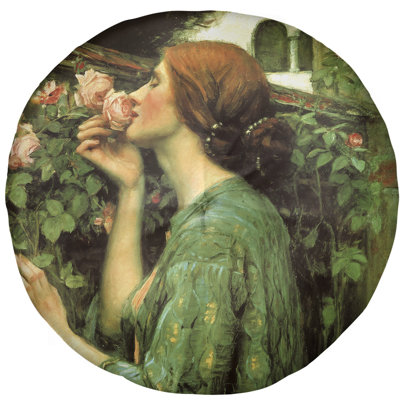 John William Waterhouse My Sweet Rose Floor Pillow