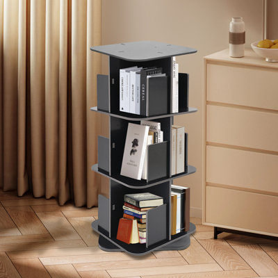 Bibliothèque d'angle rotative à 3 niveaux Mencos