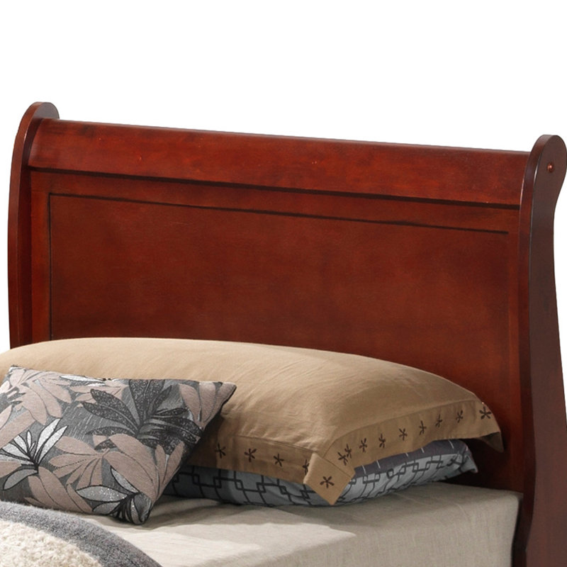 Lit simple en bois, Cerisier, Lit simple