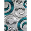 Tapis abstrait turquoise/gris zone Aftan-1406995568
