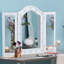 Larose Trifold Tabletop Mirror w/16 LED Lights 73x53.5cm White